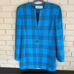 Vintage Liz Claiborne Blazer Power Jacket Tweed Wool 80S Oversized 10 Runway